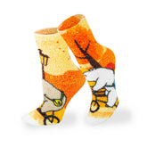 Bears In Love Fuzzy Print Sock
